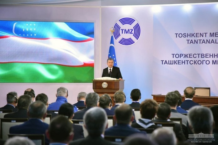Shavkat Mirziyoyev calls innauguration of Tashkent metallurgical plant a historic event