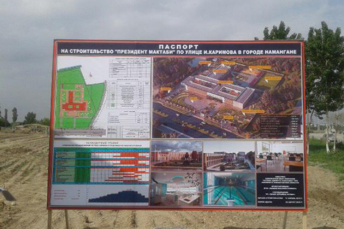 Началось строительство Президентской школы в городе Намангане