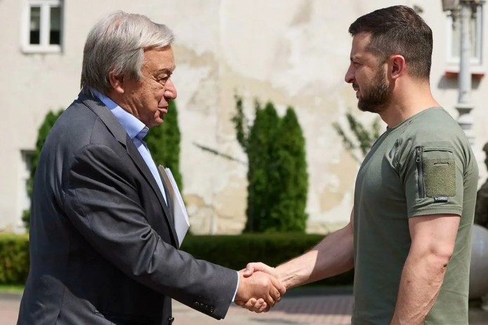 Zelenskiy Guterrish bilan don shartnomasini muhokama qildi