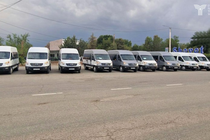 Khorezm Welcomes 23 New Minibuses to Improve Public Transport