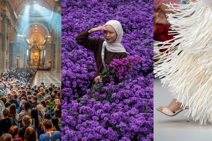 Vatikanda Rim papasi bilan vidolashuv, Indoneziyada gullagan xrizantema, Barselonadagi moda haftaligi. Kun suratlari