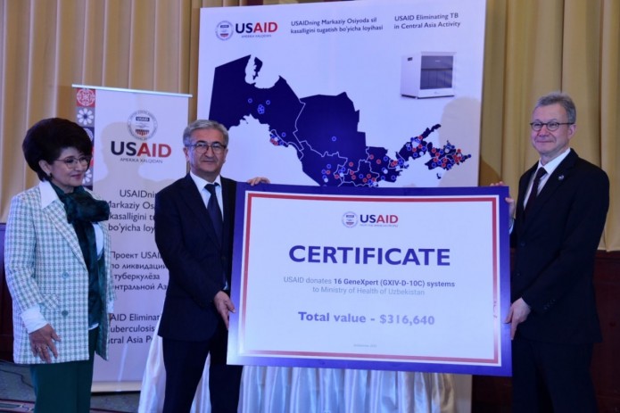 USAID передало Узбекистану 16 диагностических аппаратов в рамках празднования Всемирного дня борьбы с туберкулезом