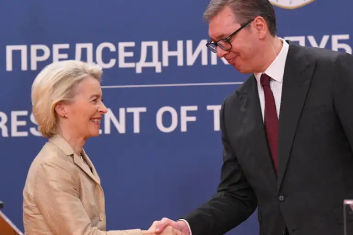 Ursula fon der Leyen Serbiyadan Yevropa Ittifoqiga a'zo bo'lish yo'lida "aniq qadamlar" qo'yishini kutmoqda
