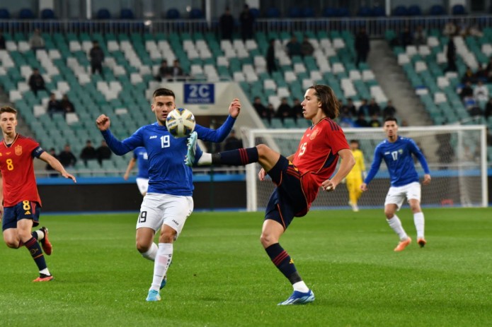 Futbol: O‘zbekiston U-23 jamoasi Ispaniyaga qarshi durang o‘ynadi