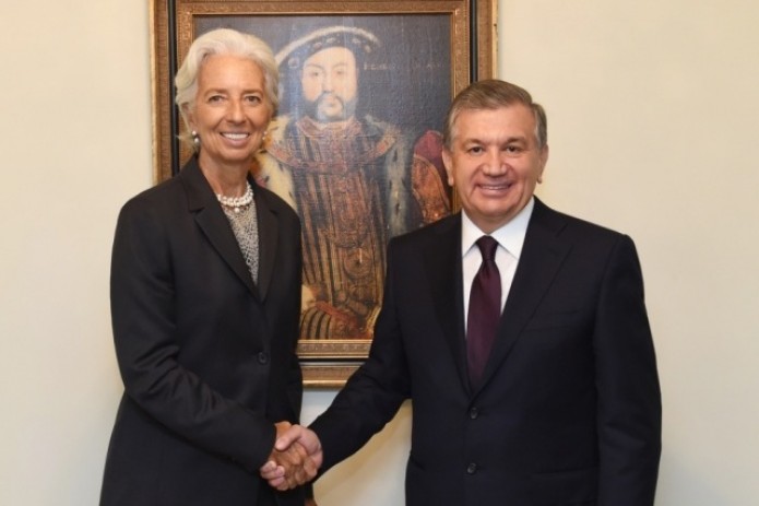 Президент Узбекистана принял главу МВФ Кристин Лагард