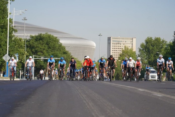 Osiyo velosport konfederatsiyasi prezidenti va rasmiy vakillar  velosaylda qatnashdi (Fotoreportaj)