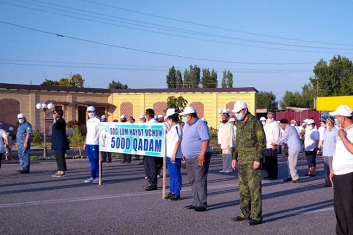 Акция  «5000 шагов для здоровой жизни» была организованна в строгом соответствии с карантинными правилами - Хокимият Андижанской области