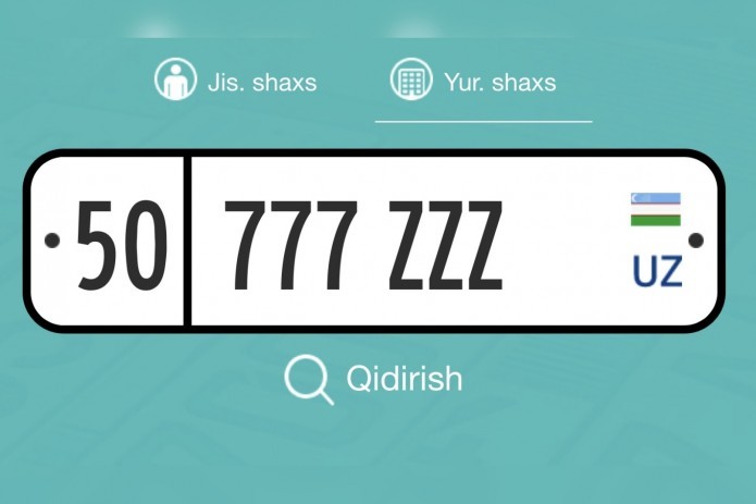 “50 777 ZZZ” raqami O'zbekiston tarixidagi eng qimmat  avtoraqamga aylandi
