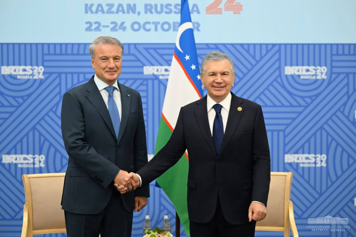 Shavkat Mirziyoyev "Sberbank" prezidenti va boshqaruvi raisi German Grefni qabul qildi