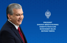 Prezident Shavkat Mirziyoyev O'zbekiston xalqini Konstitutsiyasi kuni bilan tabrikladi