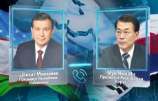 Шавкат Мирзиёев поздравил Президента Республики Корея с днём рождения