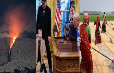 Sitsiliyadagi Etna tog'ining otilishi, Ilon Mask va uning o'g'li AQSh prezidenti Donald Tramp kabinetida, Hindistonning G'arbiy Bengal shtatida guruchni quritish jarayoni. Kun suratlari